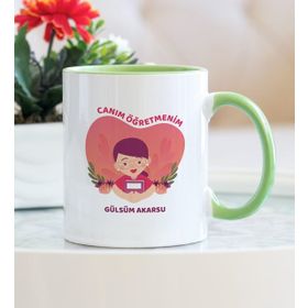 Canım Öğretmenim Yeşil Kupa Bardak