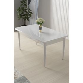 Canisa Concept Arp Serisi 70x110 cm Sabit Beyaz Mutfak Masası