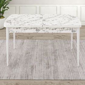 Canisa Concept Jul Serisi 80x132 cm Açılabilir Beyaz Mermer Mutfak Masası