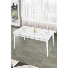 Canisa Concept Lav Serisi 80x130 cm Sabit Beyaz Mutfak Masası