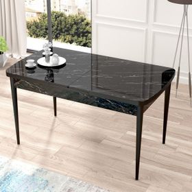 Canisa Concept Nef Serisi 70x114 CM Açılabilir Mdf Siyah Mutfak Masası