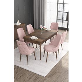 Canisa Concept Noa Serisi 80x132 cm Açılabilir Mdf Barok Mutfak Masası