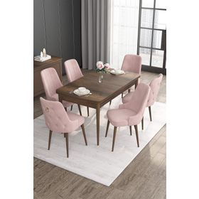Canisa Concept Noa Serisi 80x132 cm Açılabilir Mdf Barok Mutfak Masası