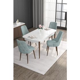 Canisa Concept Noa Serisi 80x132 cm Açılabilir Mdf Beyaz Mutfak Masası