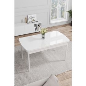 Canisa Concept Noa Serisi 80x132 cm Açılabilir Mdf Beyaz Mutfak Masası