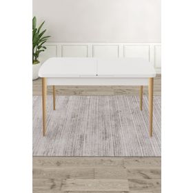 Canisa Concept Noa Serisi 80x132 cm Açılabilir Mdf Beyaz Mutfak Masası