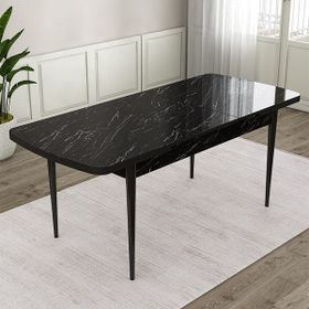 Canisa Concept Noa Serisi 80x132 cm Açılabilir Mdf Siyah Mutfak Masası