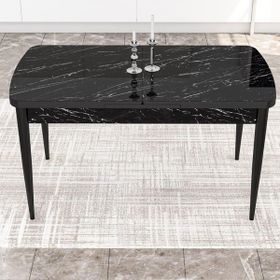 Canisa Concept Par Serisi 70x114 cm Açılabilir Mdf Siyah Mutfak Masası