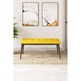 Canisa Concept Pera Serisi 40 cm Hardal Gürgen Tam İskelet Kumaş Bench