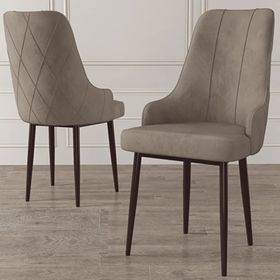 Canisa Eta Serisi 80x132 Açılabilir Mdf Beyaz Ceviz Ayak Masa Takımı ve 6 Adet Cappucino Sandalye