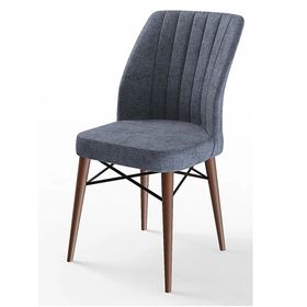 Canisa Eva Serisi 80x132 Açılabilir MDF Barok Ahşap Desen Mutfak Masası ve Füme 4 Sandalye