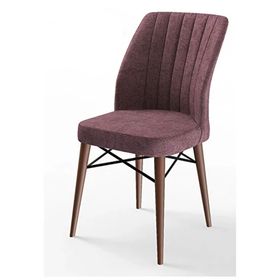 Canisa Eva Serisi 80x132 Açılabilir MDF Barok Ahşap Desen Mutfak Masası ve Gül Kurusu 4 Sandalye
