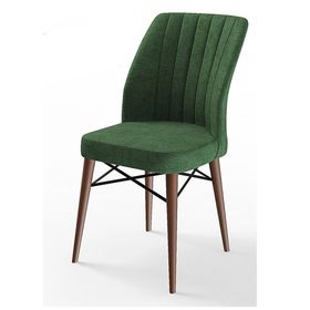 Canisa Eva Serisi 80x132 Açılabilir MDF Barok Ahşap Desen Mutfak Masası ve Su Yeşili 4 Sandalye 1 Bench