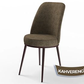 Canisa Han Serisi 70x114 Açılabilir Mdf Barok Ahşap Desen Masa Takımı ve 6 Adet Kahverengi Sandalye