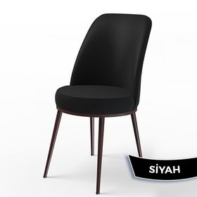 Canisa Han Serisi 70x114 Açılabilir Mdf Barok Ahşap Desen Masa Takımı ve 6 Adet Siyah Sandalye