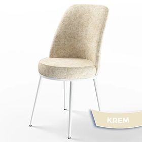 Canisa Han Serisi 70x114 Açılabilir Mdf Beyaz Mermer Desen Masa Takımı ve 4 Adet Krem Sandalye