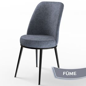 Canisa Han Serisi 70x114 Açılabilir Mdf Siyah Mermer Desen Masa Takımı ve 4 Adet Füme Sandalye