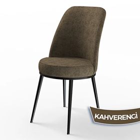 Canisa Han Serisi 70x114 Açılabilir Mdf Siyah Mermer Desen Masa Takımı ve 4 Adet Kahverengi Sandalye