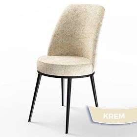 Canisa Han Serisi 70x114 Açılabilir Mdf Siyah Mermer Desen Masa Takımı ve 6 Adet Krem Sandalye