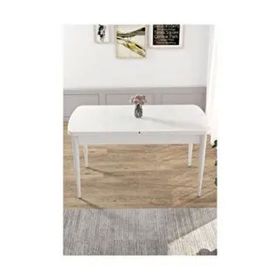 Canisa Kor Serisi 70x114 Açılabilir Beyaz Mutfak Masası