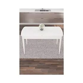 Canisa Taç Serisi Açılabilir 80x132 Beyaz Mutfak Masası