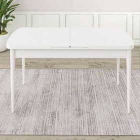 Canisa Zen Serisi Açılabilir 80x132 MDF Beyaz Mutfak Masası