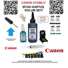 Canon Asyaink E464 Yazıcı Pg46 Siyah Dolum Seti Kurtuş