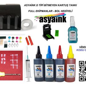 Canon Asyaink Pixma MG3550 ile Uyumlu D Tipi Bitmeyen Kartuş