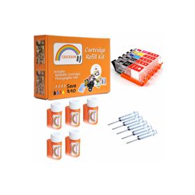 Canon Cescesor PGI-550 CLI-551 Uyumlu Dolum Seti 5 Renk Kurtuş