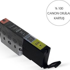 Canon CLI 551 Bitmeyen Kartuş Sistemine Uyumlu Delinmiş Şekilde Sarı Orijinal Kartuş