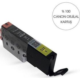 Canon CLI 551 Bitmeyen Kartuş Sistemine Uyumlu Delinmiş Şekilde Sarı Orijinal Kartuş