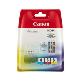 Canon CLI-8 C-M-Y Çoklu Paket Renkli Mürekkep Kartuşu