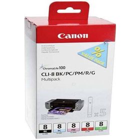 Canon CLI-8BK-CLI-8PC-CLI-8PM-CLI-8R-CLI-8G Kartuş Avantaj Paketi