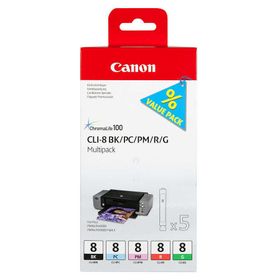 Canon CLI-8BK-CLI-8PC-CLI-8PM-CLI-8R-CLI-8G Kartuş Avantaj Paketi