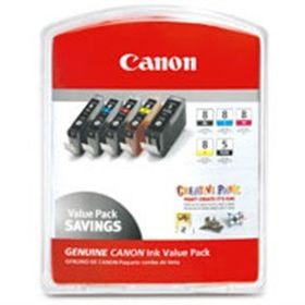 Canon CLI-8BK-CLI-8PC-CLI-8PM-CLI-8R-CLI-8G Kartuş Avantaj Paketi