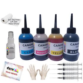 Canon Ekoset Bitmeyen Mürekkebi 4 Renk 4X100ml Kurtuş