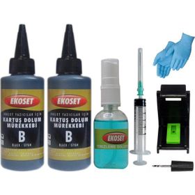 Canon Ekoset E204/E304/E3140 Siyah Dolum Seti Kurtuş