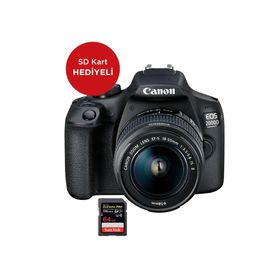 Canon EOS 2000D 18-55 mm III Lens + Hafıza Kartı