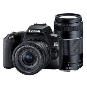 Canon EOS 250D + 18-55mm + 75-300mm Lens DSLR Fotoğraf Makinesi