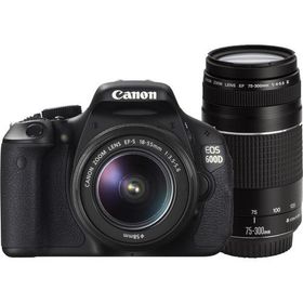 Canon EOS 600D 18-55mm + 75-300mm Lens DSLR Fotoğraf Makinesi
