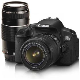 Canon EOS 650D 18-55mm + 75-300mm Lens DSLR Fotoğraf Makinesi