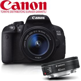 Canon EOS 700D 18-55mm + 40mm STM Lens DSLR Fotoğraf Makinesi