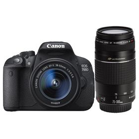 Canon EOS 700D 18-55mm + 75-300mm DC Lens DSLR Fotoğraf Makinesi