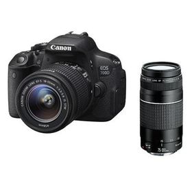 Canon EOS 700D 18-55mm + 75-300mm DC Lens DSLR Fotoğraf Makinesi