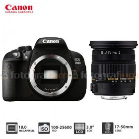 Canon EOS 700D Sigma 17-70mm Lens DSLR Fotoğraf Makinesi
