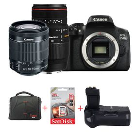 Canon EOS 750D 18-55 - Sigma 70-300mm DSLR Fotoğraf Makinesi