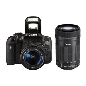 Canon EOS 750D 18-55mm + 55-250mm IS STM Lens DSLR Fotoğraf Makinesi