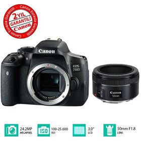 Canon EOS 750D 50mm STM Portre Lens DSLR Fotoğraf Makinesi