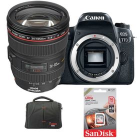 Canon EOS 77D 24-105 F.4 L IS USM DSLR Fotoğraf Makinesi