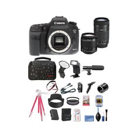 Canon EOS 7D Mark II 18-55mm + 55-250mm Lens DSLR Fotoğraf Makinesi